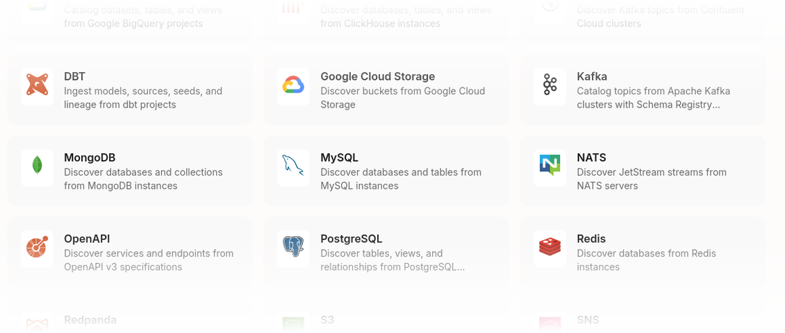 Marmot's plugin ecosystem covering Postgres, Kafka, S3, BigQuery, dbt, Airflow and more