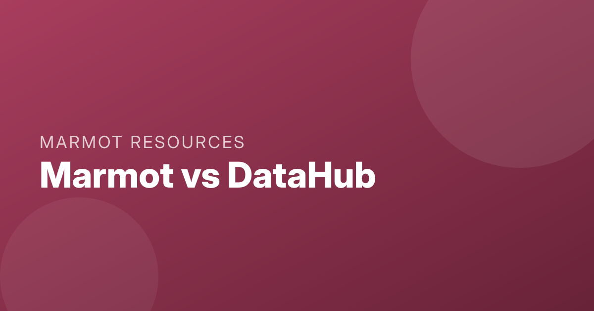 Marmot vs DataHub comparison