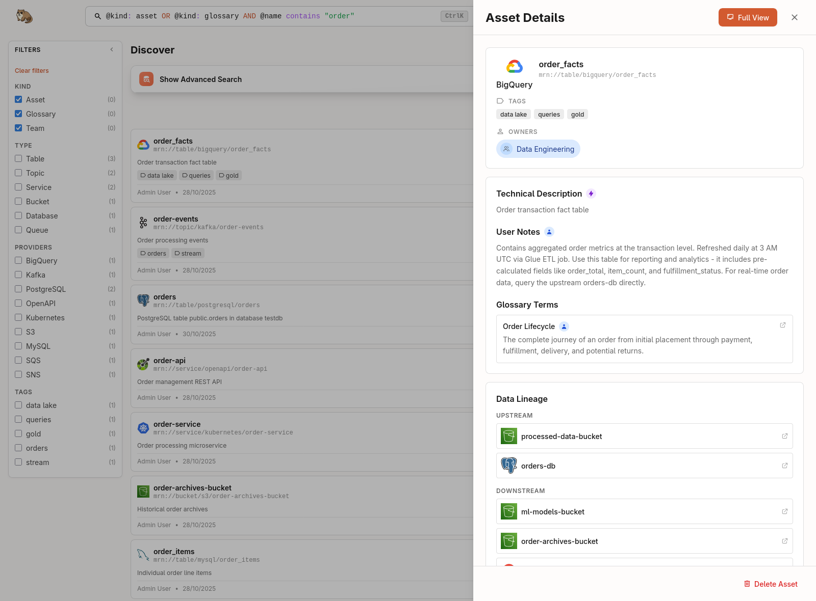 Team management interface showing ownership and collaboration features